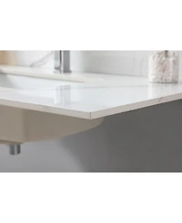 Streamdale Furniture Carrara Gold Sintered Stone Vanity Top with Ceramic Sink (43x22")