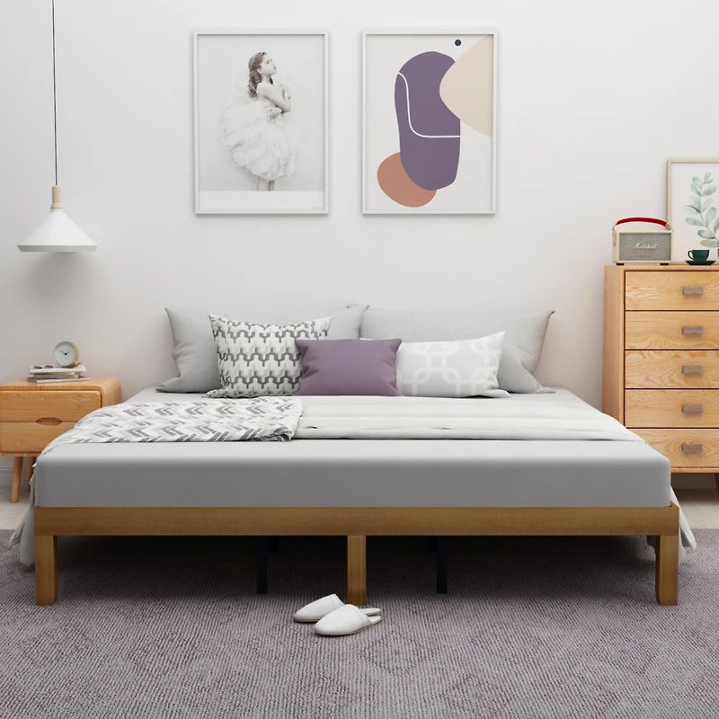 Streamdale Queen Platform Bed Frame with Strong Slat Support