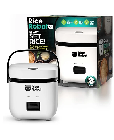 4-Cup Space Saving Rice Cooker with Ceramic Nonstick Inner Pot