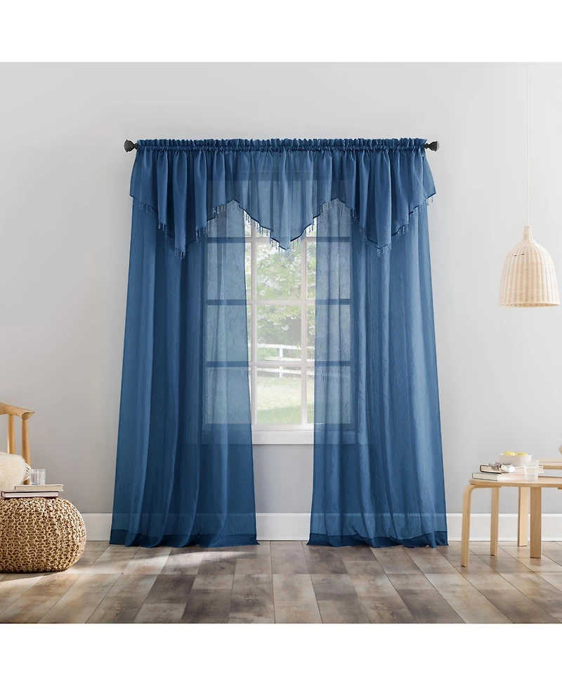 Crushed Sheer Voile Rod Pocket Curtain Panel