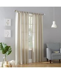 Clifford Heathered Texture Semi-Sheer Tab Top Curtain Panel