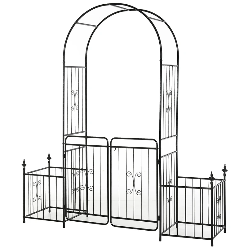 86" Garden Arbor Arch with Trellis & Extras