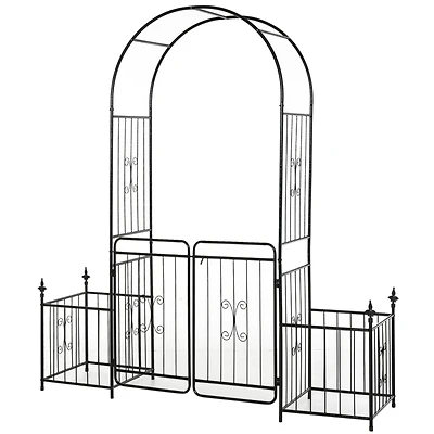 86" Garden Arbor Arch with Trellis & Extras