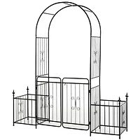 86" Garden Arbor Arch with Trellis & Extras