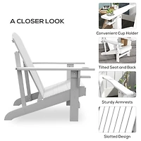 Adirondack Lounge Chair: Patio, Lawn, Weather Resistant