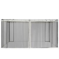 10' x 13' Gazebo/Tent Sidewall Netting with Zippers (Cream)
