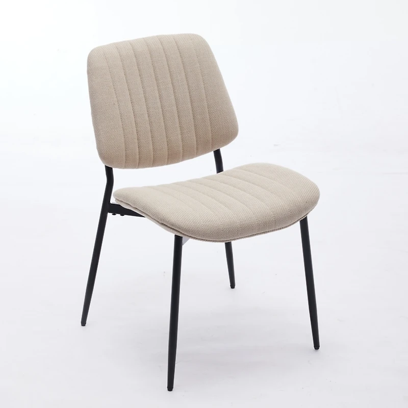 Streamdale Modern Retro Linen Dining Chairs Set of 2