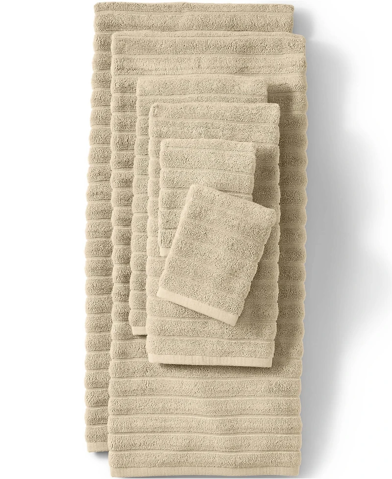 Lands' End Organic Cotton Rib 6-Piece Towel Set