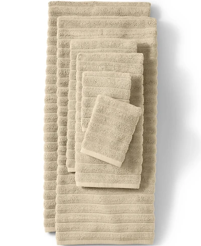 Lands' End Organic Cotton Rib 6-Piece Towel Set