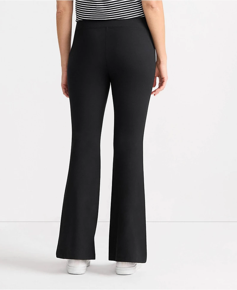 Lands' End Women's Active Hi Impact High Rise Slim Flare Pants