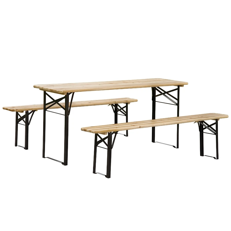 Portable Picnic Table and Bench Set for Outdoor Activities