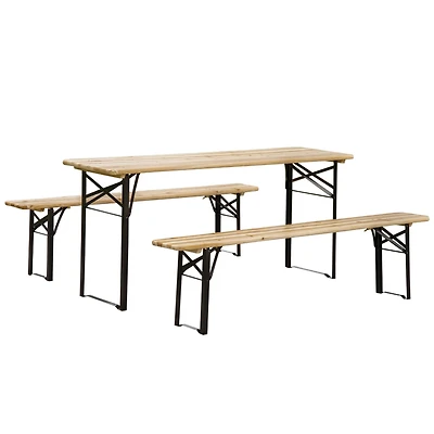 Portable Picnic Table and Bench Set for Outdoor Activities