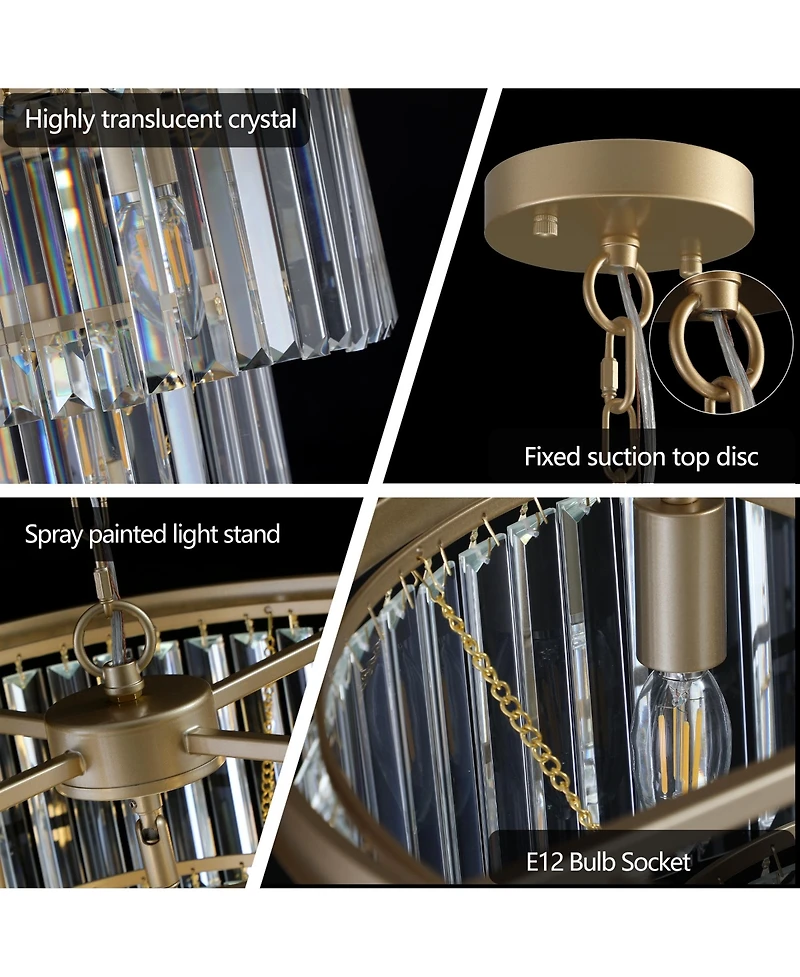 Streamdale Gold Luxury Crystal Chandelier Modern Chandeliers Lights