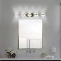 Streamdale Modern Minimalist Led Vanity Light with Frosted Glass Shades
