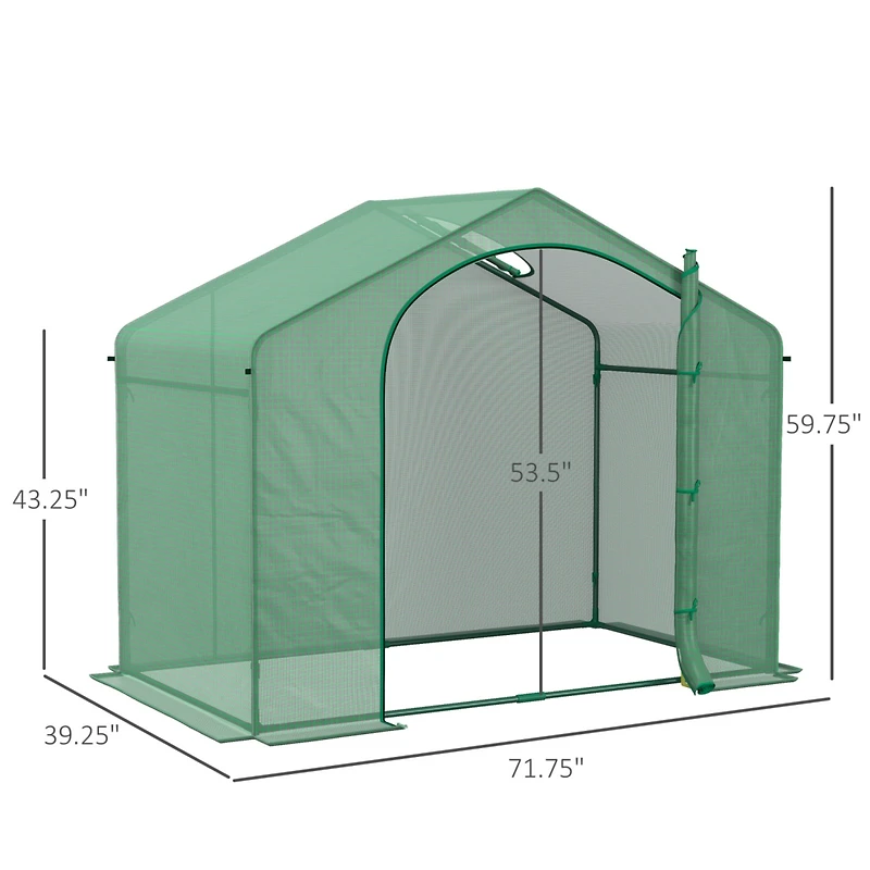 Streamdale Furniture 6'x3'x5' Portable Walk-in Greenhouse