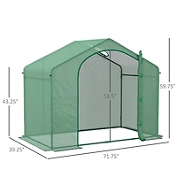 Streamdale Furniture 6'x3'x5' Portable Walk-in Greenhouse
