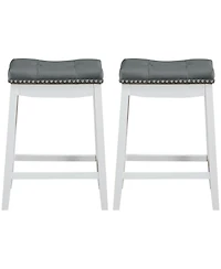 Skonyon Set of 2 24-Inch Height Backless Counter Stool with Footrest