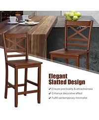 Skonyon Set of 2 Bar Stools 25 Inch Counter Height Chairs