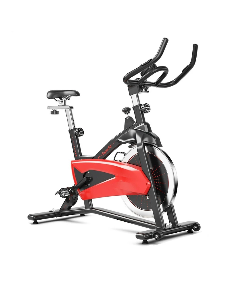 Vebreda Magnetic Exercise Bike Fitness Cycling Bike with 35Lbs Flywheel for Home and Gym-Black & Red