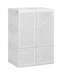 Homcom Portable Wardrobe Closet w/ 6 Cube Compartments,