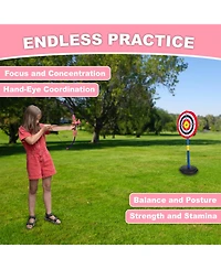 Contixo Kids Bow and Arrow Set - Outdoor Toy with Target, Safe Suction Cup Arrows - Blue