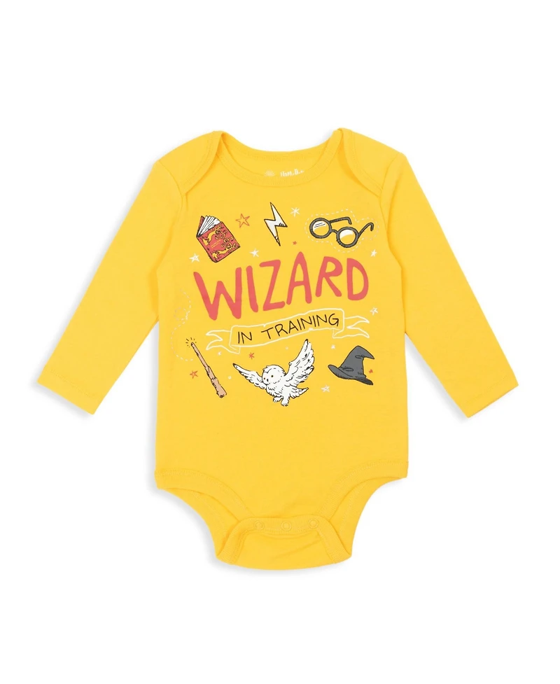 Harry Potter Baby Boys Baby 3 Pack Bodysuits Newborn to