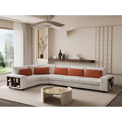 Streamdale Modular L-Sofa with Armrest Locker