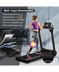 Vebreda 2.25 Hp Electric Motorized Folding Running Treadmill Machine with Led Display-Black