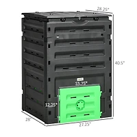 120 Gallon Compost Bin with Vents & Doors for Fertile Soil