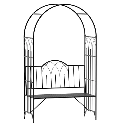 Interlacing Arbor with Bench: Patio Decor & Climbing Plant Support