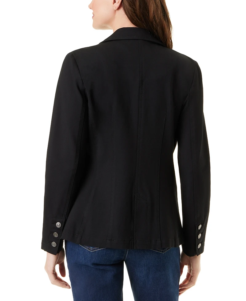 Gloria Vanderbilt Women's Denim One-Button Blazer