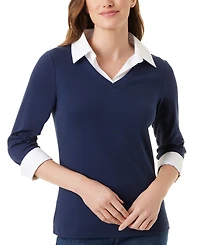 Gloria Vanderbilt Women's Maxine Layered-Look Top