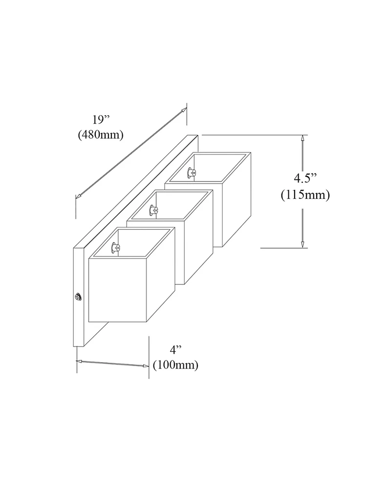 Dainolite 3 Light Vanity Light