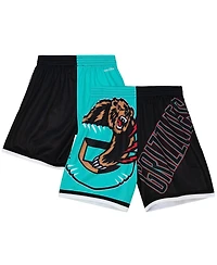 Mitchell & Ness Men's Teal Vancouver Grizzlies Big Face 5.0 Fashion Shorts