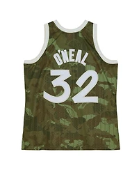 Mitchell & Ness Men's Shaquille O'Neal Camo Orlando Magic Hardwood Classics 1994/95 Ghost Green Swingman Jersey