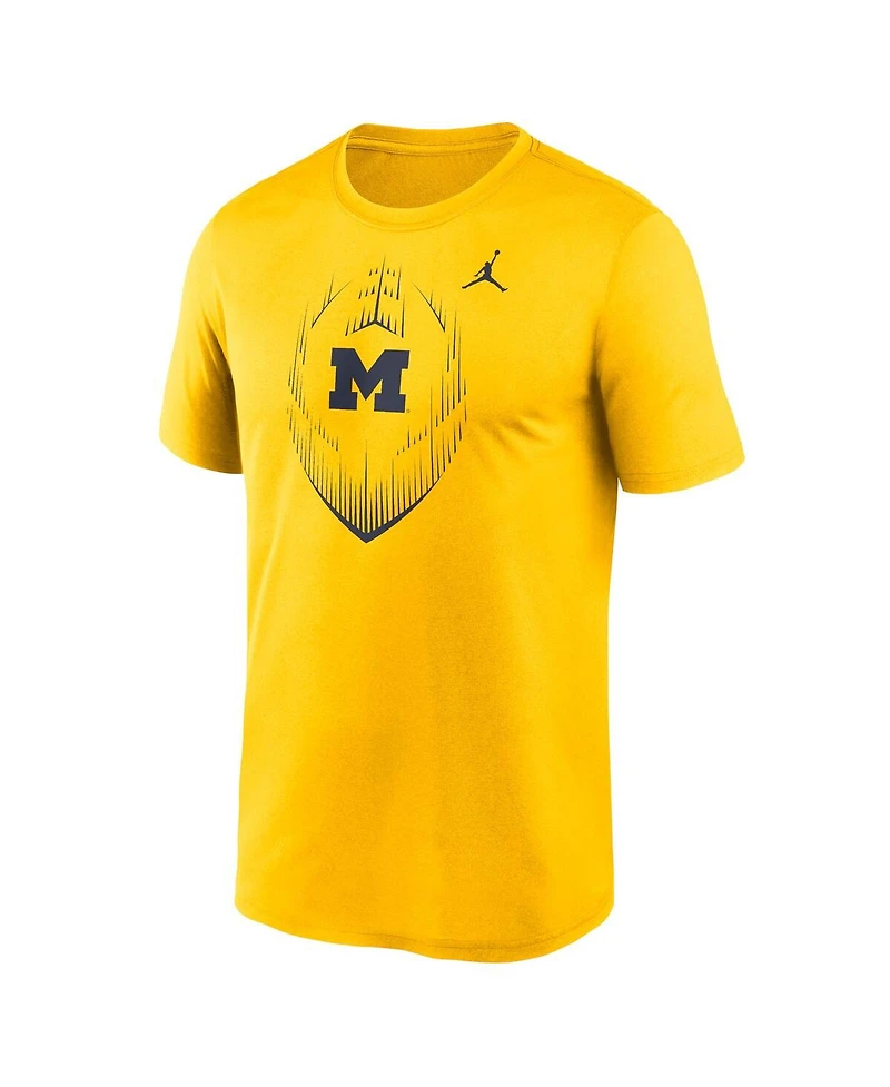 Jordan Men's Maize Michigan Wolverines Primetime Legend Icon Performance T-Shirt