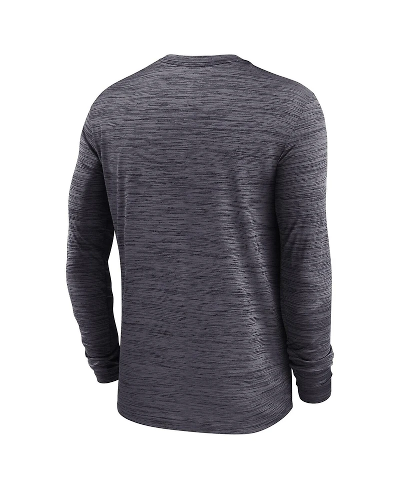 Nike Men's Black Ohio State Buckeyes 2024 Sideline Velocity Performance Long Sleeve T-Shirt