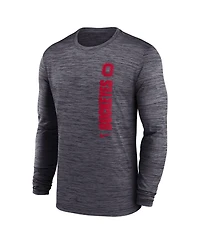 Nike Men's Black Ohio State Buckeyes 2024 Sideline Velocity Performance Long Sleeve T-Shirt