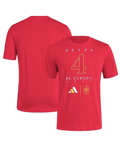 Adidas Men's Red Spain National Team 2024 European Champions T-Shirt