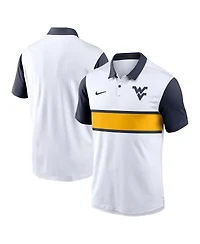 Nike Men's White West Virginia Mountaineers Primetime Campus Vapor Performance Polo