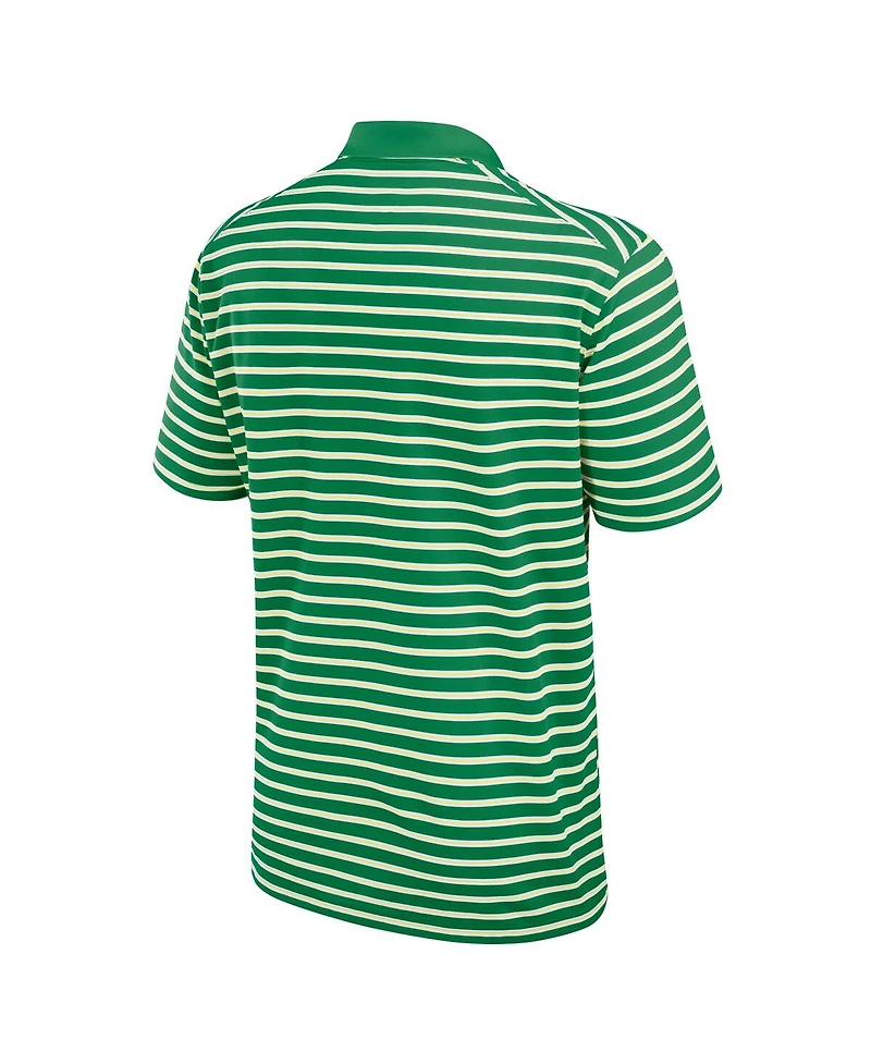 Nike Men's Green/White Oregon Ducks Primetime Victory Striped Performance Polo