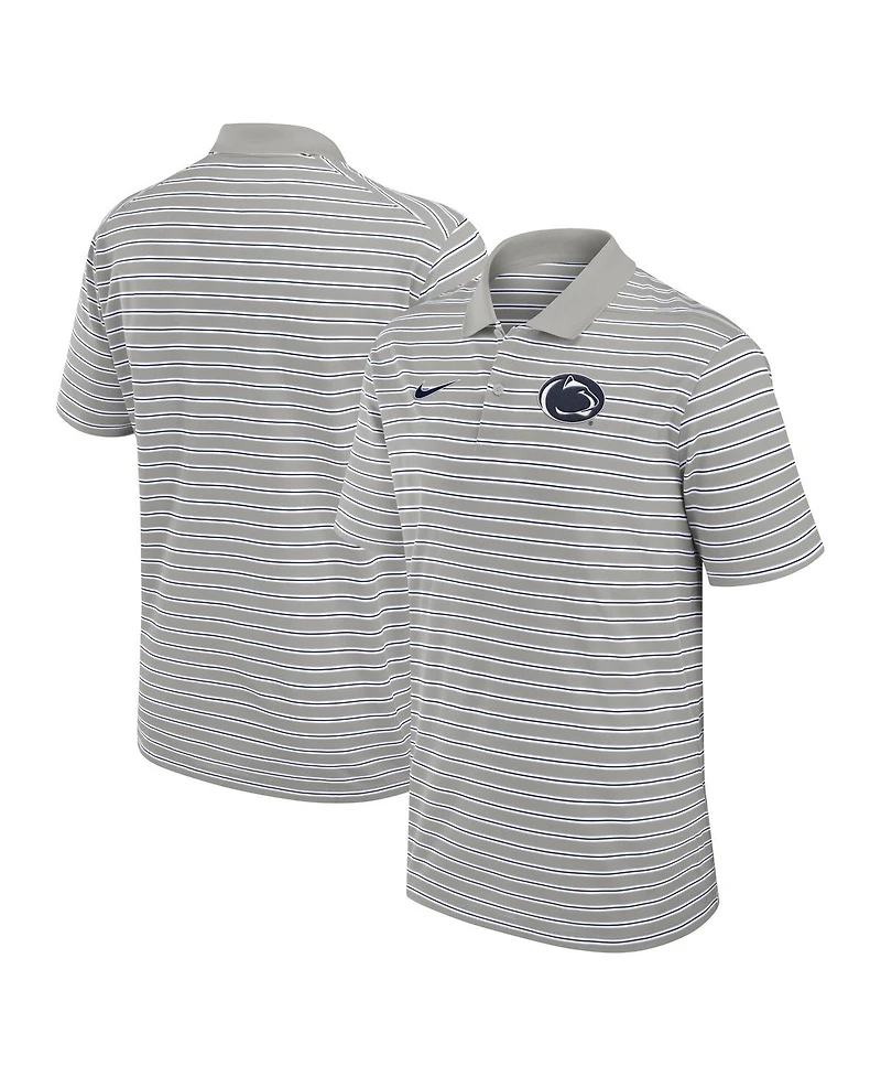 Nike Men's Pewter/White Penn State Nittany Lions Primetime Victory Striped Performance Polo