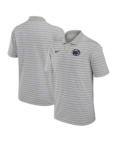 Nike Men's Pewter/White Penn State Nittany Lions Primetime Victory Striped Performance Polo