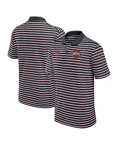 Nike Men's Black/White Ohio State Buckeyes Primetime Victory Striped Performance Polo