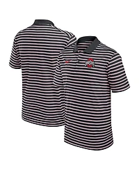 Nike Men's Black/White Ohio State Buckeyes Primetime Victory Striped Performance Polo