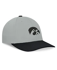 Top of the World Men's Gray/Black Iowa Hawkeyes Mick Flex Hat
