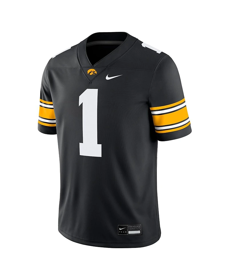 Nike Men's 1 Black Iowa Hawkeyes Game Jersey