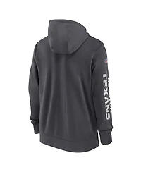 Nike Men's Anthracite Houston Texans 2024 Sideline Club Full-Zip Hoodie