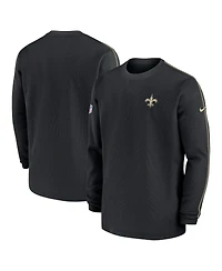 Nike Men's Black New Orleans Saints 2024 Sideline Coaches Long Sleeve Top