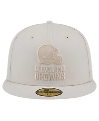 New Era Men's Stone Cleveland Browns Color Pack 59FIFTY Fitted Hat